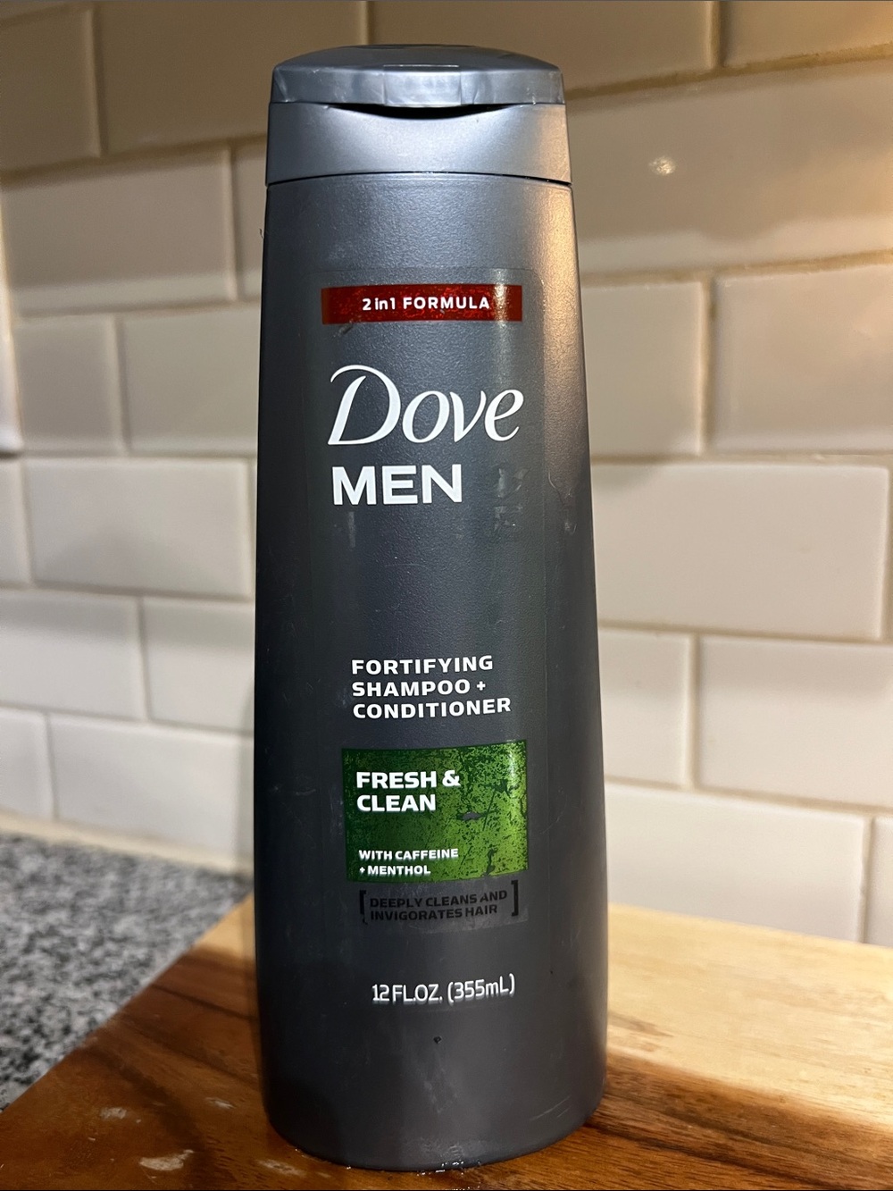 Dove Men+Care Fresh & Clean 2-in-1 Shampoo + Conditioner 12oz Caffeine & Menthol